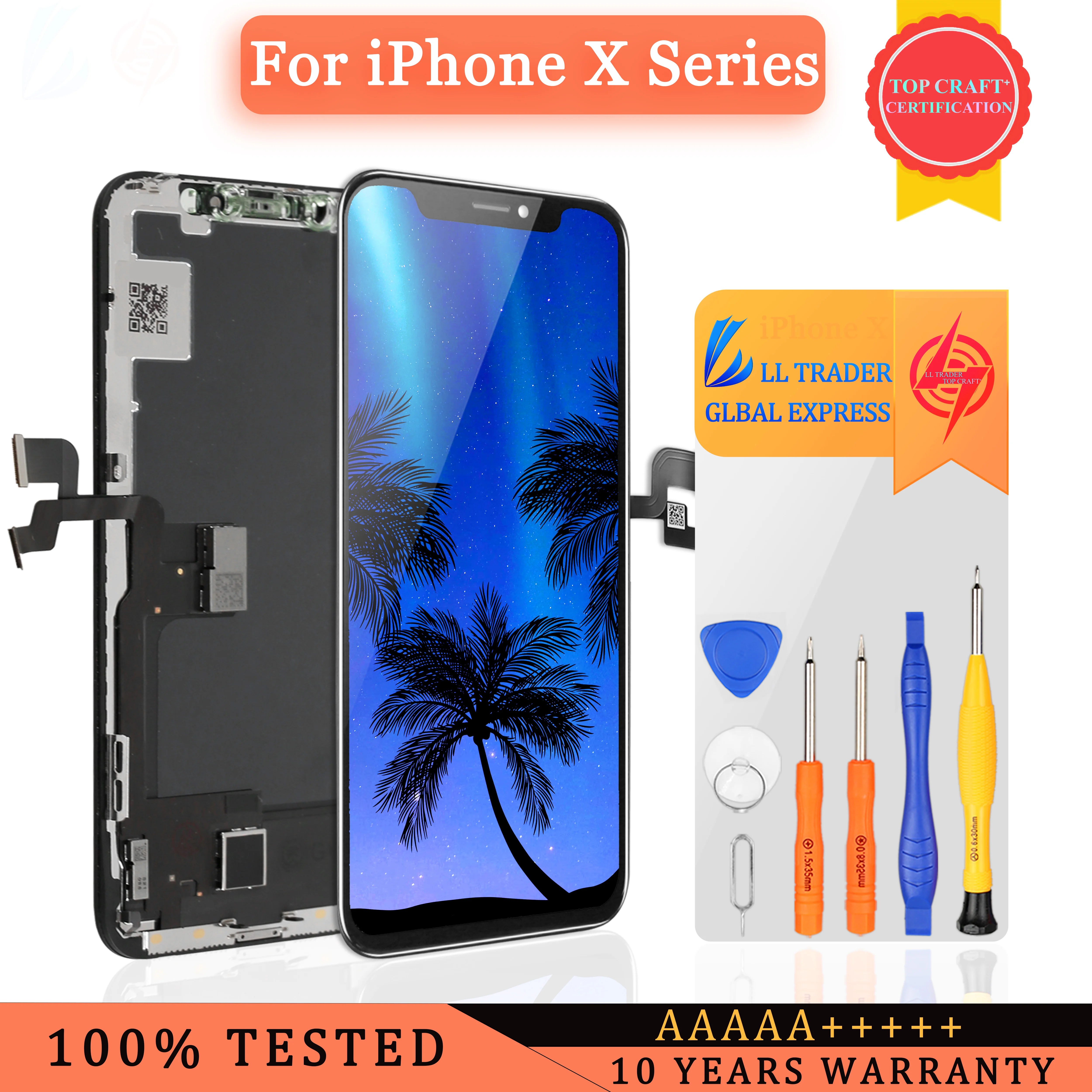 

AAAA OLED LCD Display For iPhone X XR XS Max TFT With 3D Touch Screen Replacement No Dead Pixel Quality