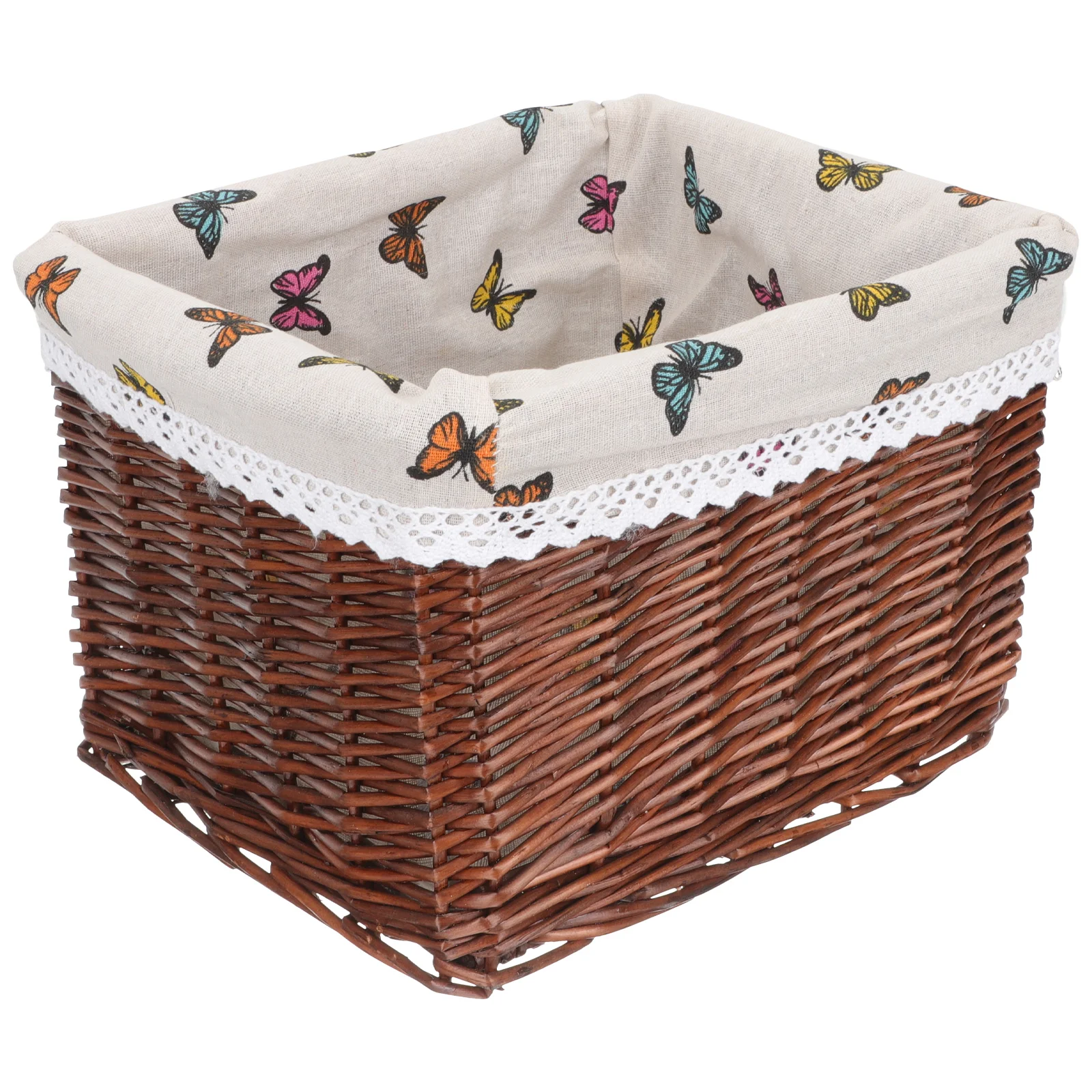 

Basket Storage Baskets Woven Container Sundries Organizer Bins Rattan Wicker Makeup Dirty Toilet Clothes Rectangular Desktop
