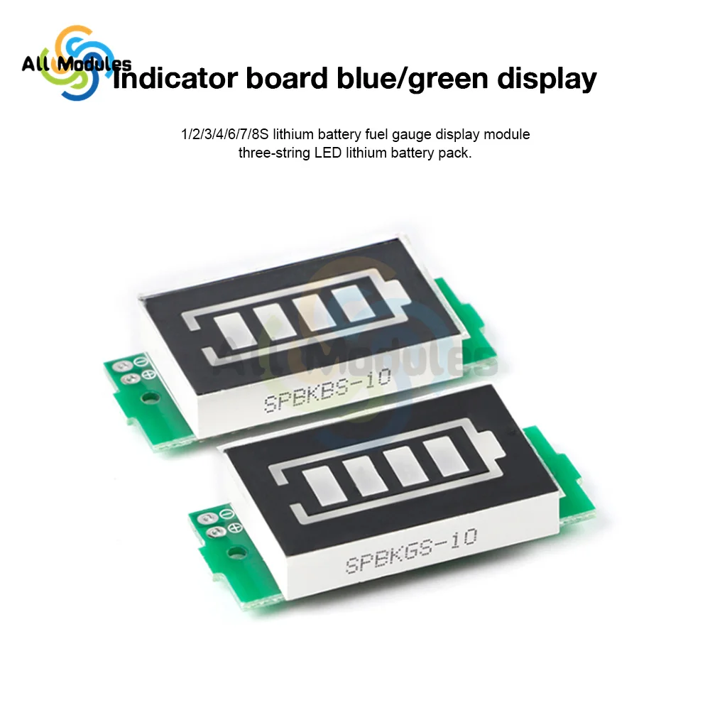 Модуль индикатора уровня топлива 1S-8S для литиевой батареи с трехструнным