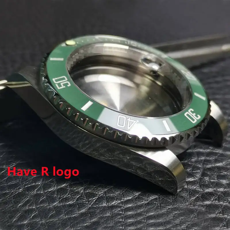 

Mod Watch Part 44mm Stainless Steel Sapphire Glass Green Black Submariner Case Fit For ROX NH35A Automatic Movement