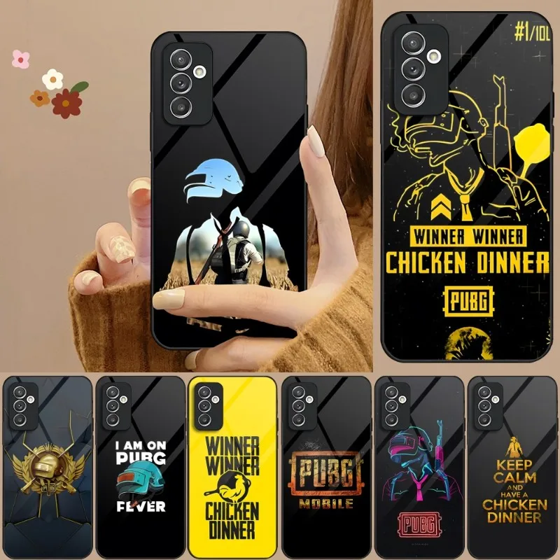 PUBG Games Phone Case Tempered Glass For Samsung S20 S21 S22 S30 Pro Ultra Plus S7Edge S8 S9 S10E Plus Cover