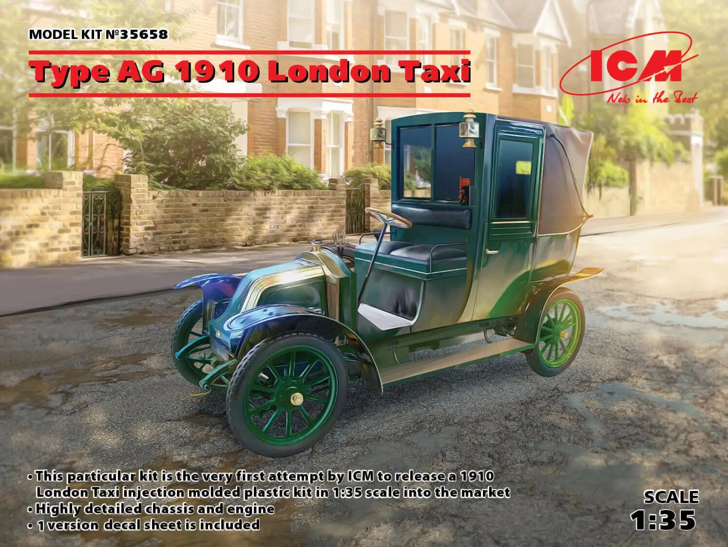 

Набор пластиковых моделей такси ICM35658 ICM 1:35 1910 Type AG London
