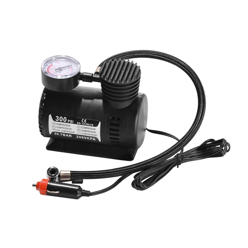 

DC 12V 300Psi Car Tire Inflator Auto Portable Air Compressor Pump Tyre Portable Inflator Electric Pressure Pump Rubber Dinghy