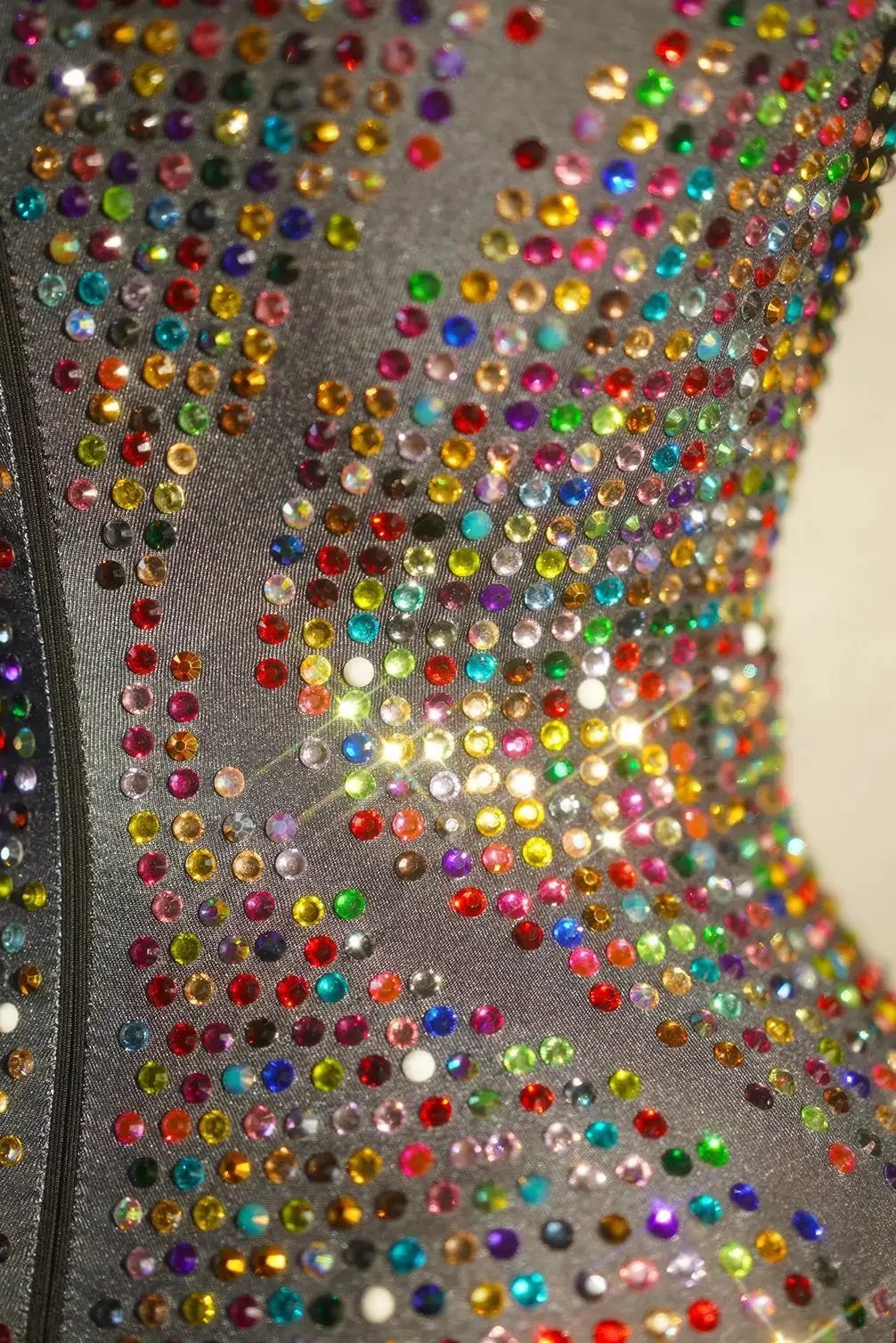 Блестящий Яркий Женский Облегающий комбинезон со стразами для фотосъемки