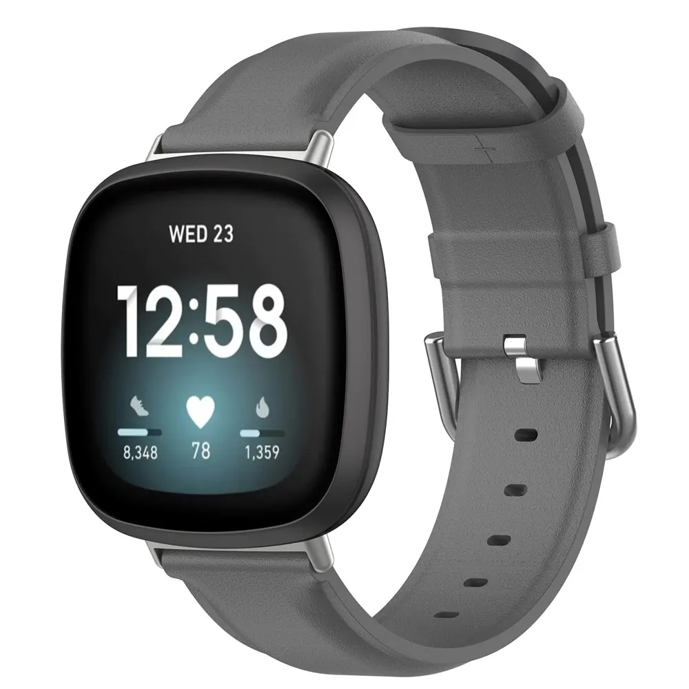 For Fitbit Versa 4 Band Strap Soft Leather Wrist Waterproof Replacement WatchBand For Fitbit Versa 3 Sense 2 Smart Accessories