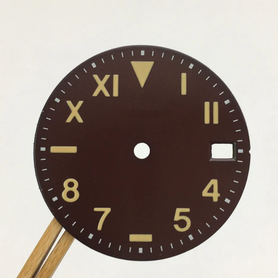 

28.5mm Dial Instead of Seiken Refit Dial Single Calendar Roman Literal Adaptation OF NH35A Movement In Coffee