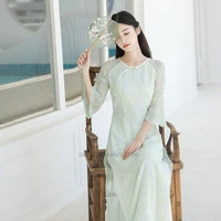 2022 cheongsam elegant chinese dresses aodai sexy oriental dress qipao ao dai vietnam traditional dress elegant party dress