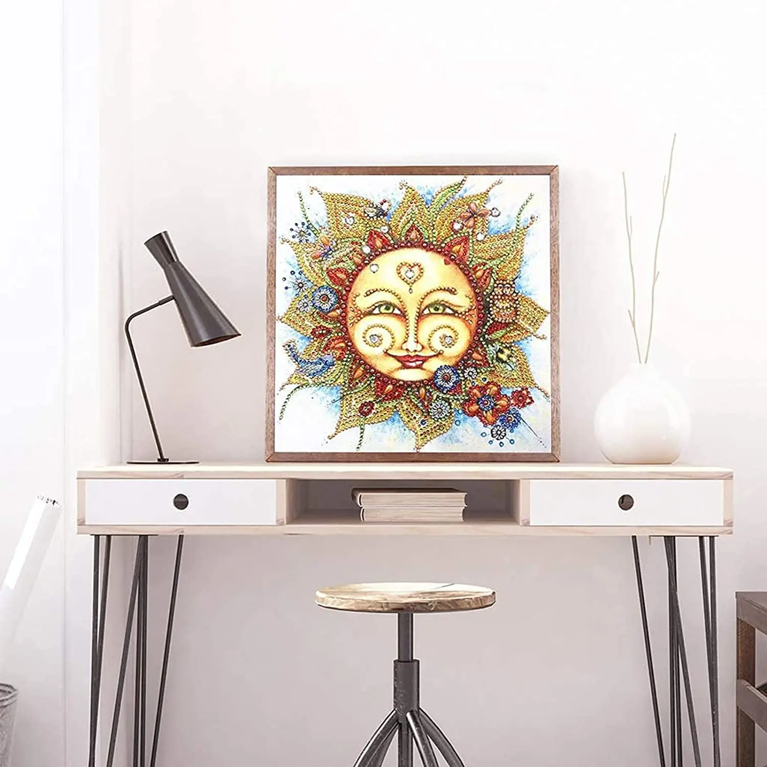 

Sun Flower DIY 5D Diamond Painting Kits Art for Adults Kids Paint by number with Diamonds Dots Full Round Drill Wall Decor Gift