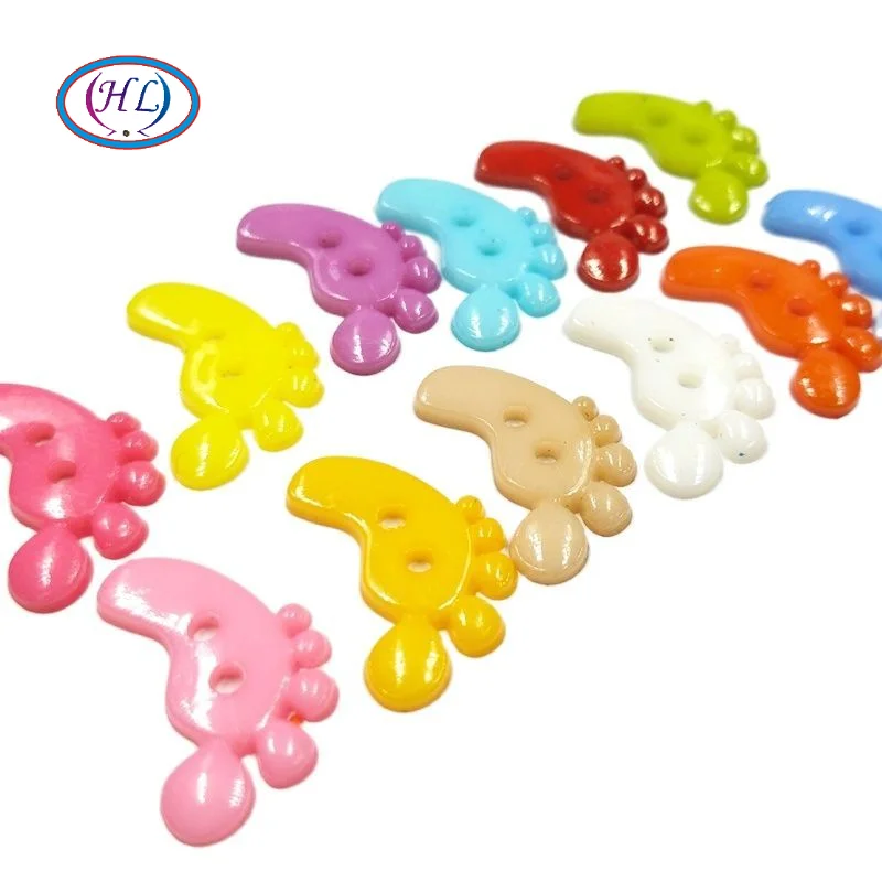 30 шт., 22 мм x 18 мм, разные цвета, новые пластиковые ножки с плоским основанием, 2 отверстия, сделай сам, скрапбукинг, детская одежда, Швейные аксессуары