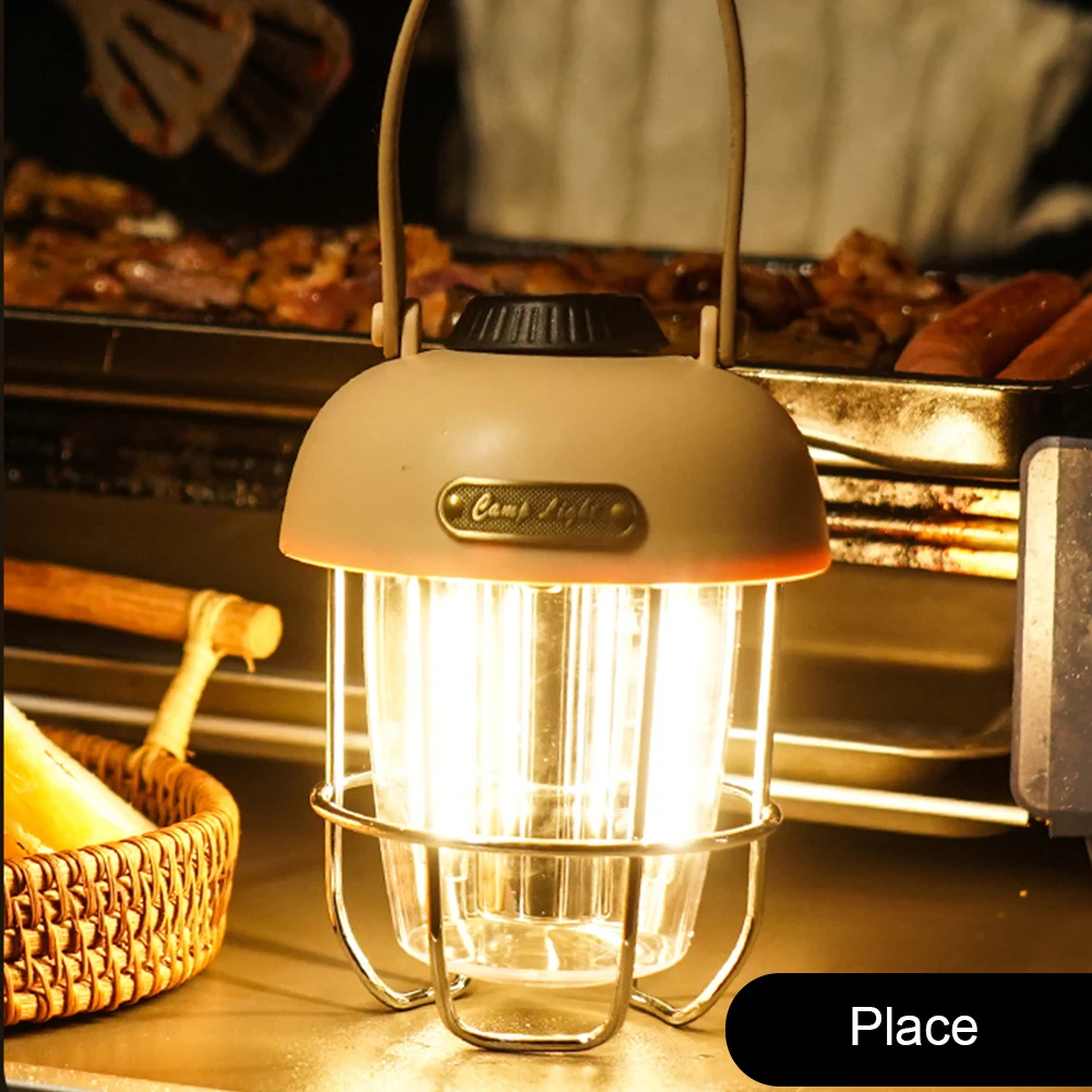 

LED Camping Lamp Lights Type-C USB Charging Waterproof Portable Camping Lantern 2000mAh 270lm 3 Modes Outdoor Lighting