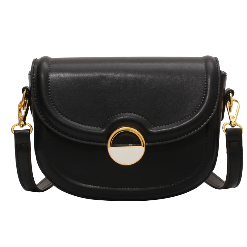 

Small Saddle PU Leather Shoulder Bags for Women 2022 Summer Fashion Crossbody Bags High Quality Handbags Brand Luxury Deasigner