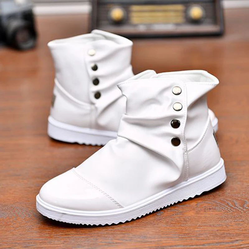 ботинки Ковбойские сапоги мужские заклепки британский стиль внутренние