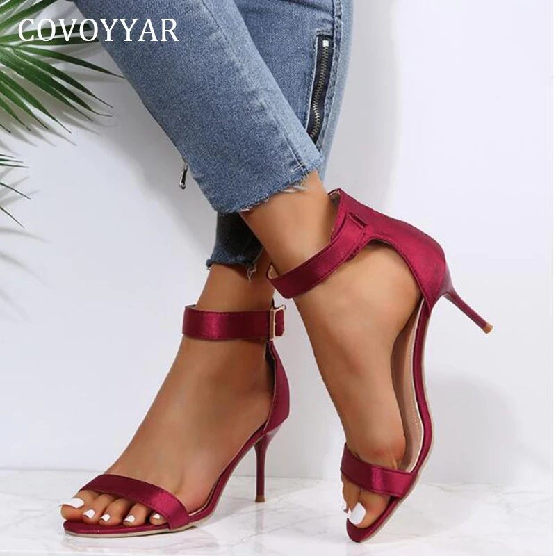 

COVOYYAR Ankle Strap Women High Heels 2022 New Summer Trend Ladies Pumps Luxury Quality Design Buckle Sandals for Women WHH326