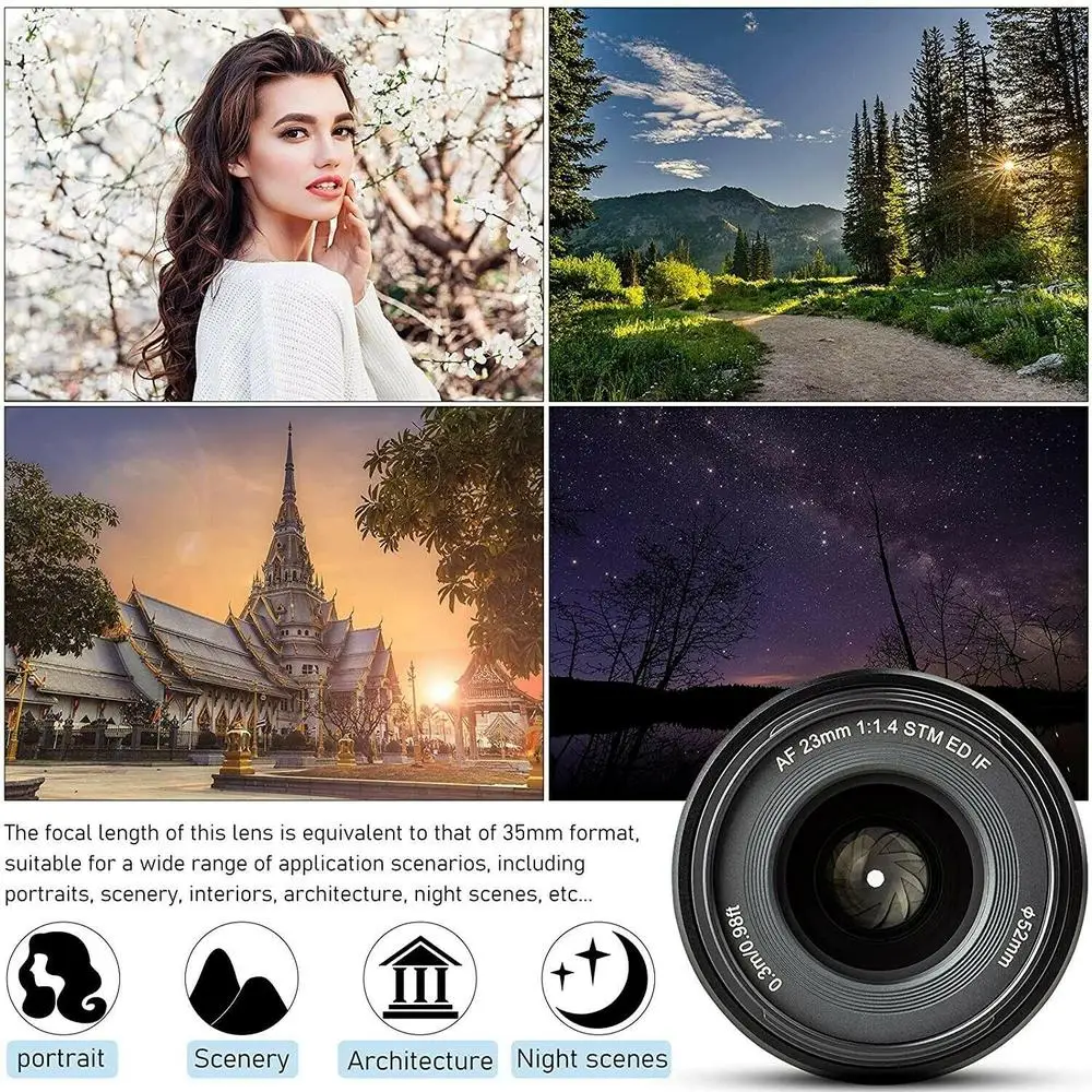 Объектив Viltrox 23 мм F1.4E с большой диафрагмой и автофокусом для камеры SONY байонетом E