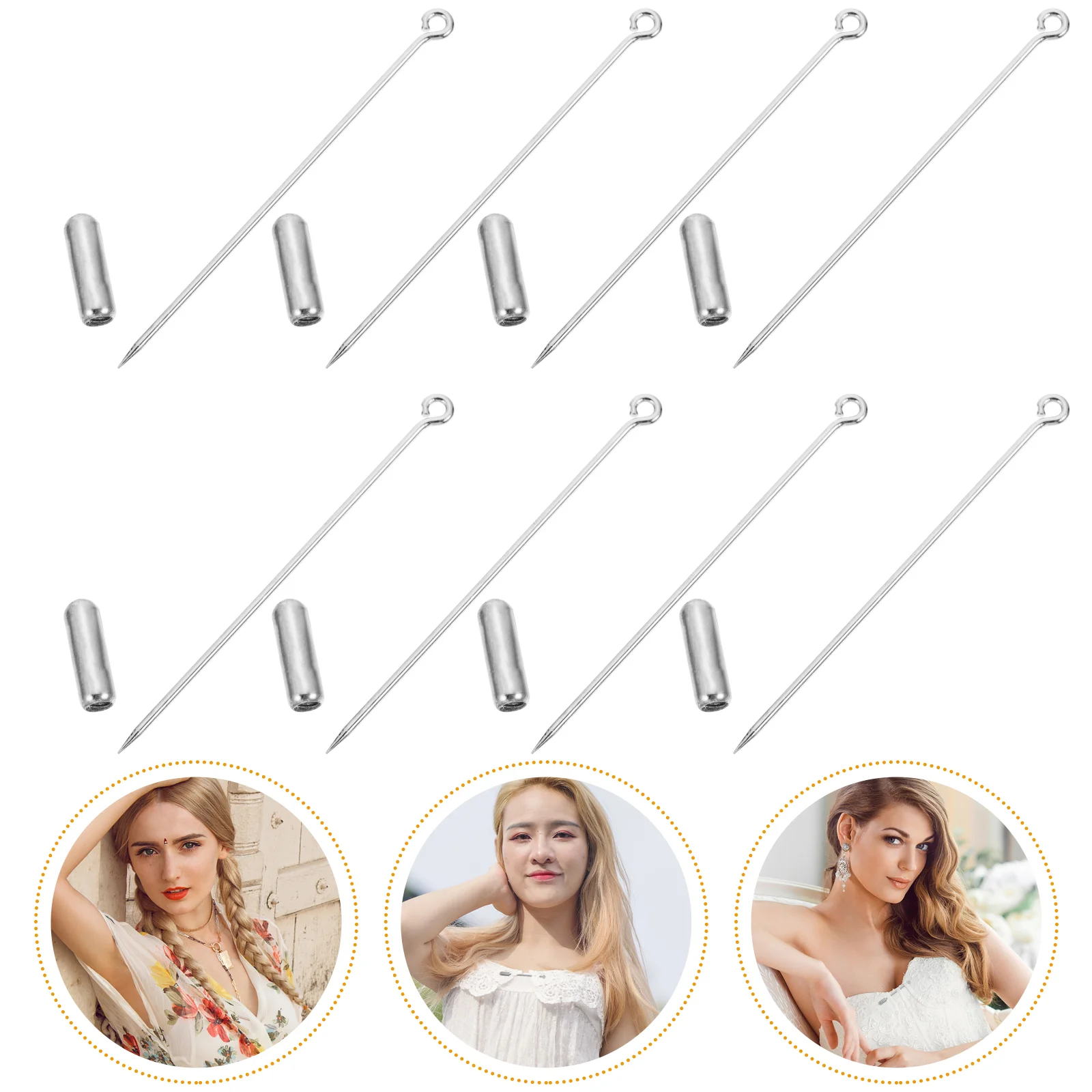 

Pin Broochsafety Stick Needlediy Jewelry Lapel Accessories Stopper Hat Copper Scarf Tie Metal Brooches Eye Suit Ends Round Tray