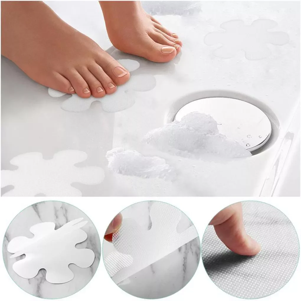 

202220pcs/set Bathroom Bathtub Transparent Flower Non-slip Stickers Stairs Safety Shower Anti-slip Tape