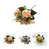 attractive portable long lasting no fade faux silk flower for living room simulation flower peony fake flower