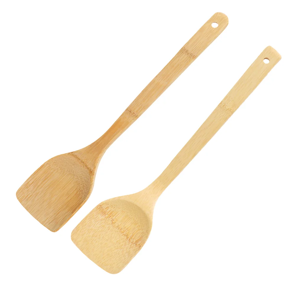 

2pcs Wooden Cooking Spatula Multi Functional Cooking Utensils Shovel Spoon 35CM for Home