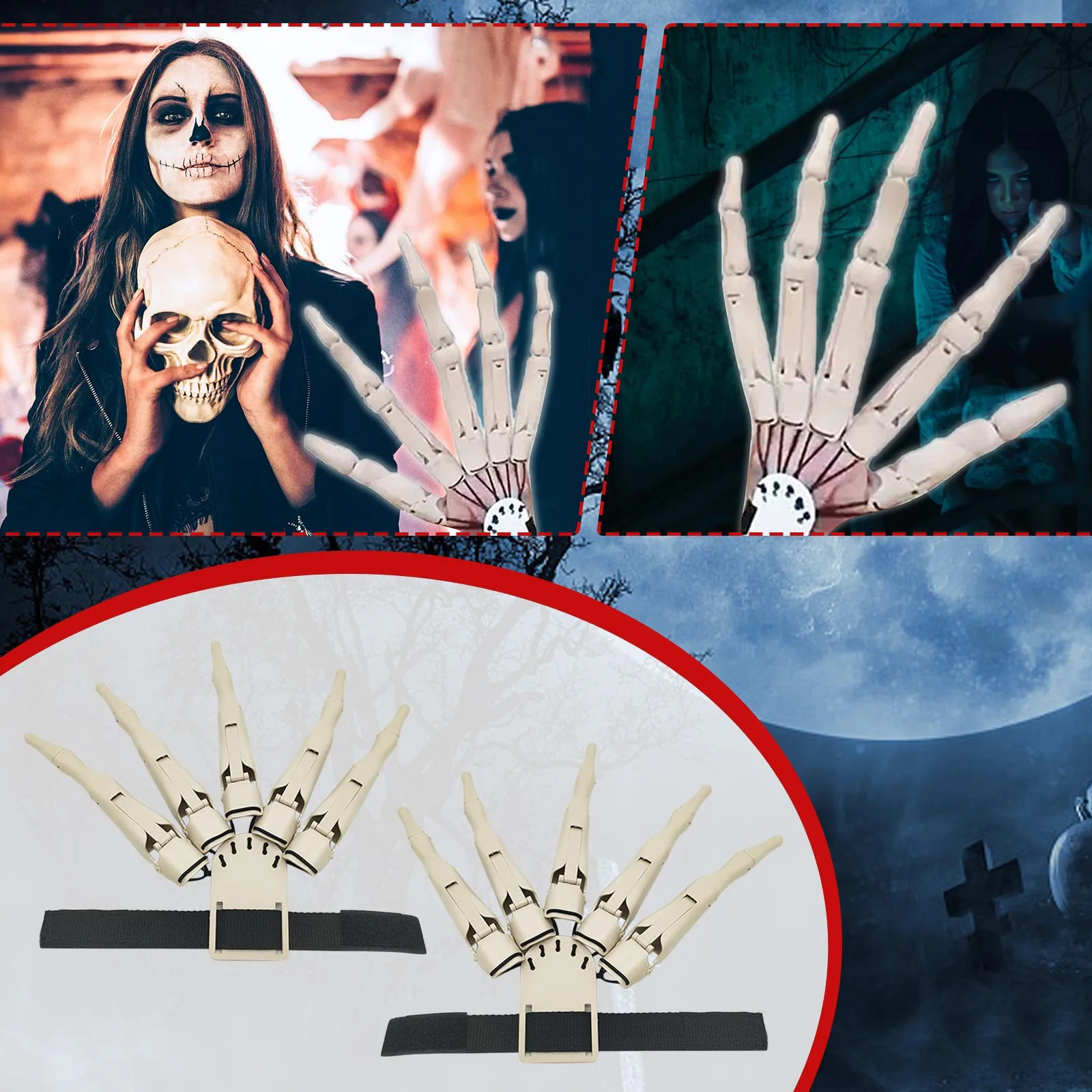 

Хэллоуин сочлененные пальцы ужас Монстр каркас костный брелок