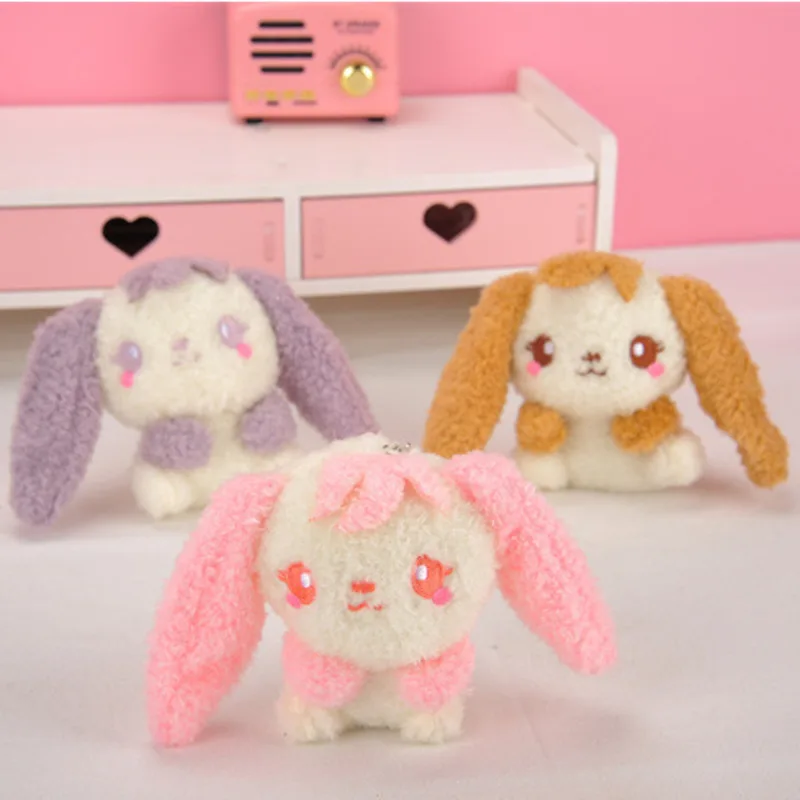 

Rabbit Plush Toys Dolls Long Ears Bunny Cute Cartoon Soft Stuffed Animal Keychain Pendant Kawaii Plushie Children Birthday Gift