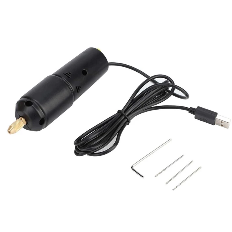 

USB Mini Electric Drill Twist Drill Mini Electric Small Hand Drill Rotary Tools Household Woodworking For Home