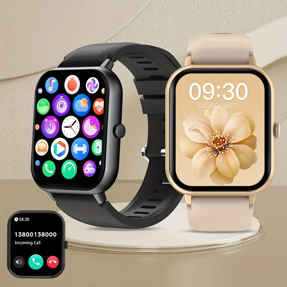 

Smart Watch (Answer/Make Call) For Android And IPhones, 1.83'' Full Touch Screen Metal Body BT Calling With
