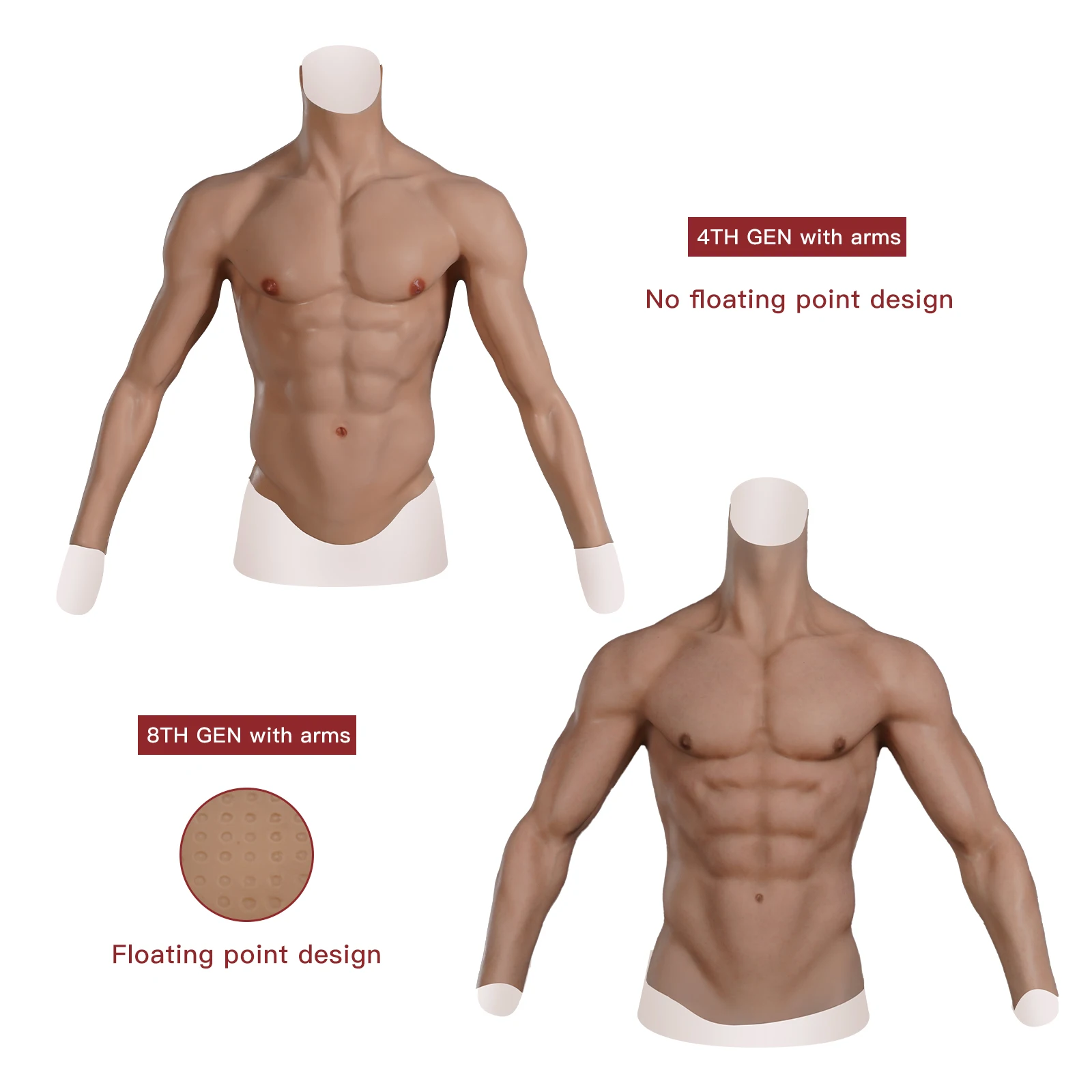 Реалистичный силиконовый мужской костюм KOOMIHO имитация сильной фигуры