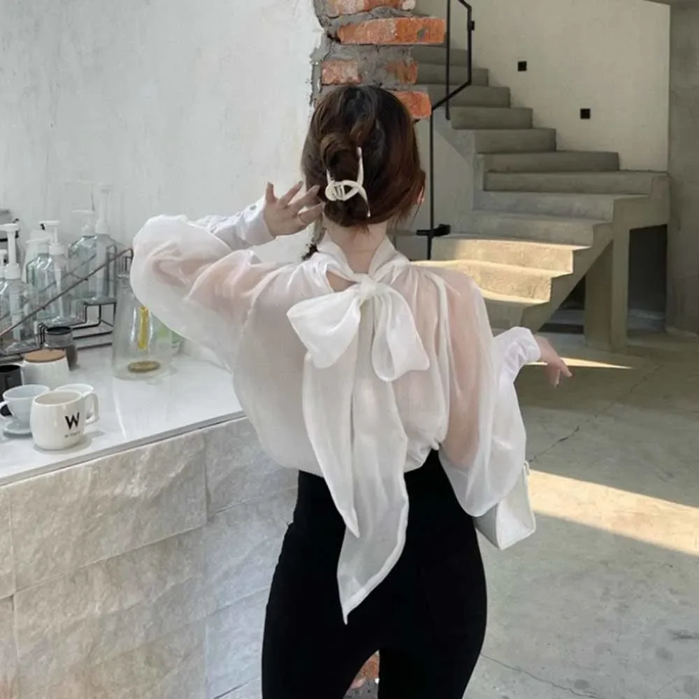 2024 весенне-осенняя новая стильная рубашка женская элегантная блузка с