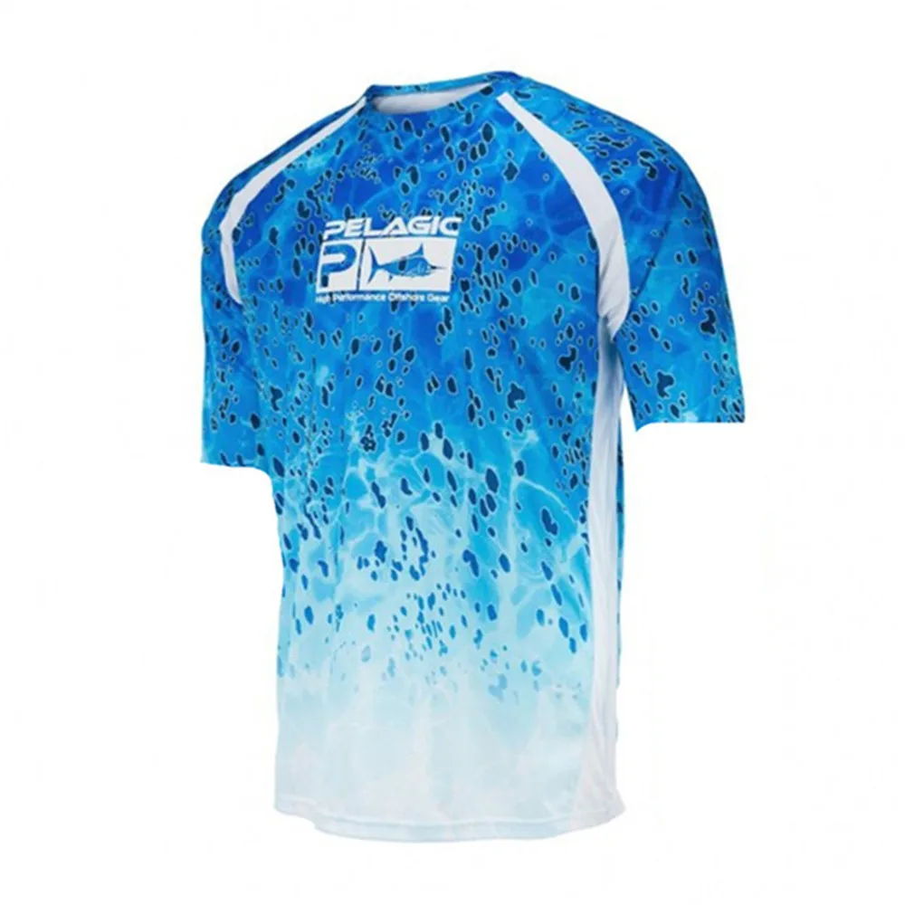 

PELAGIC Fishing Upf 50 Shirt Short-sleeve Men Performance Sun Protection T-Shirt Breathable Outdoor Sport Angler Wear Clothing