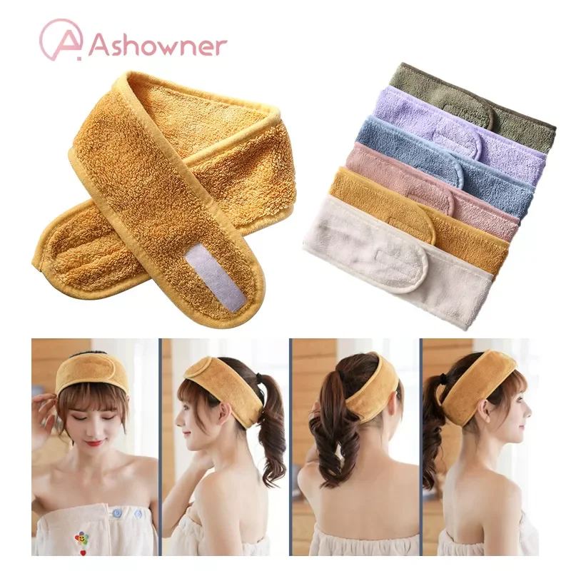 

Adjustable Hairband Yoga Spa Bath Shower Hair Bands Makeup Wash Face Hair Holder Cosmetic Headband For Women Hair Accessories