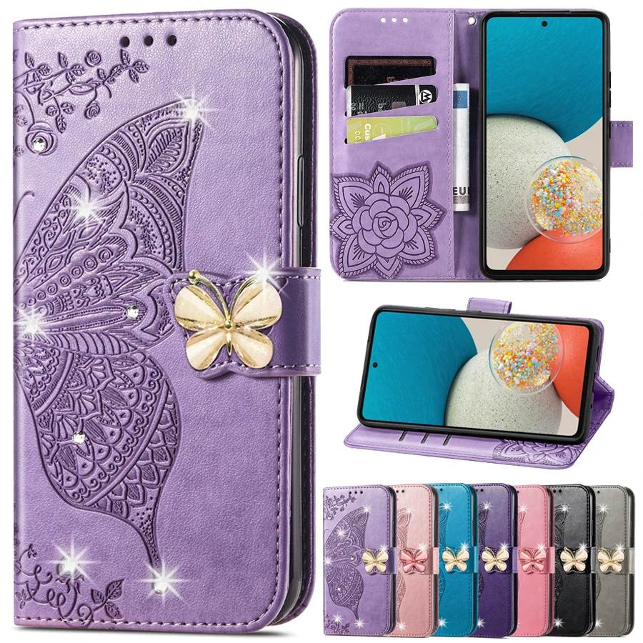 

Wallet Butterfly Leather Case For Samsung Galaxy A04s A13 A14 A23 A24 A33 A34 A51 A52 A53 A54 A71 S23 Ultra S22 S21 Plus S20 FE