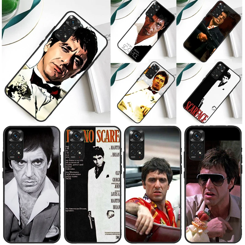 Чехол Tony Montana Scarface Al Pacino для Xiaomi Redmi Note 13 Pro 14 12 9 10 11 10S 11S 12S 13C 14C 10C 12C Cover