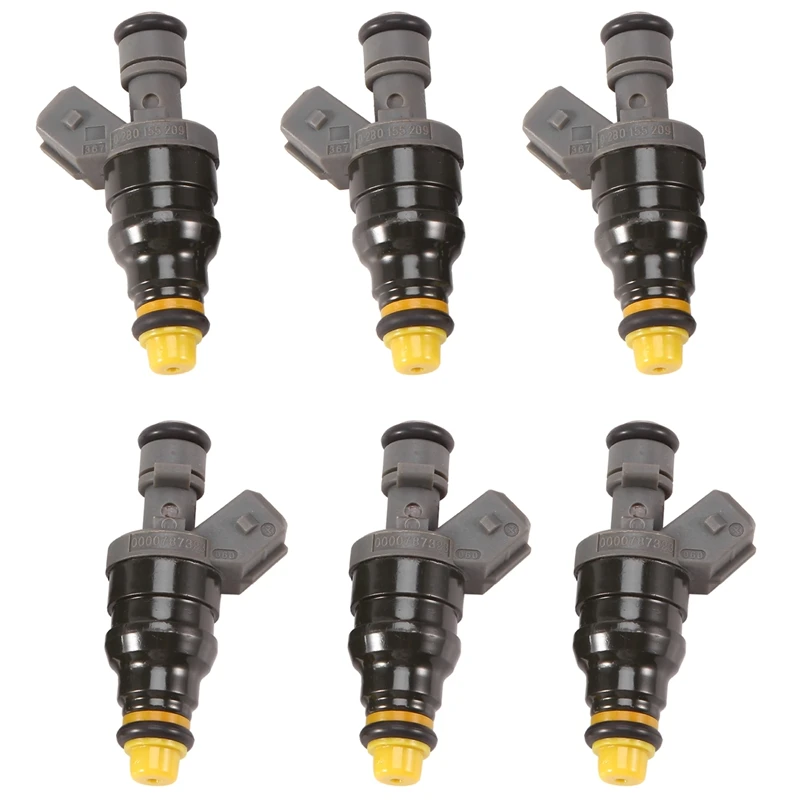 

6 Pcs New Fuel Injector Nozzle 0280155209 0000787323 For Benz SL320 S320 V320 E320 E280