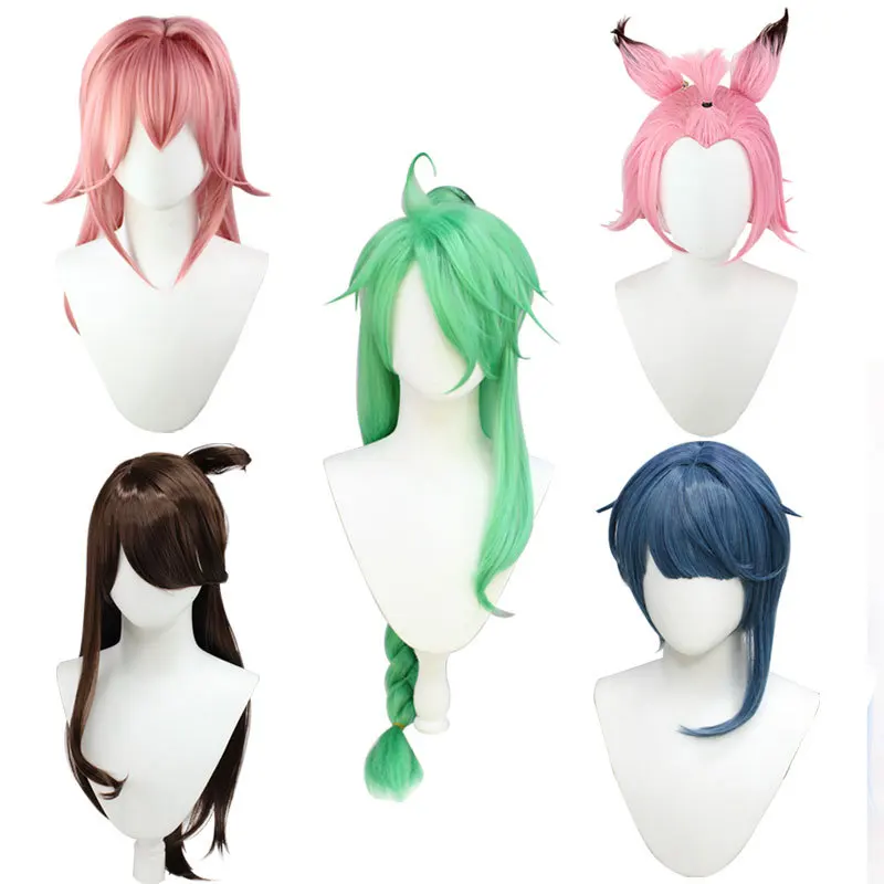 

Парик для косплея Genshin Impact Baizhu, Yae, Miko, Beidou, Diona, длинные парики для костюма, аксессуары для персонажей, устойчивые к высоким температурам