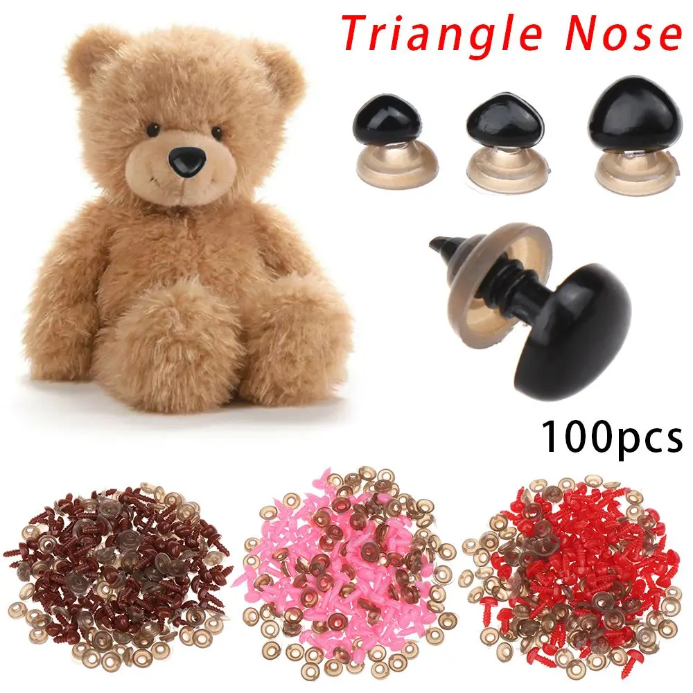 

100Pcs Doll Nose DIY Crafts Plastic Triangle Noses For Dolls Toys For Bear Buttons Toy Safety Nose Accessories Dolls Accessories