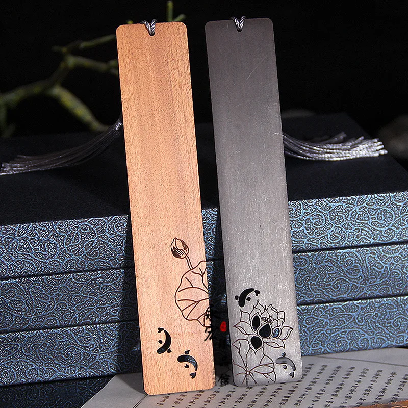 

Bookmarks Chinese style mahogany hollow bookmarks literary style small fresh bookmarks for teachers gift teacher gift