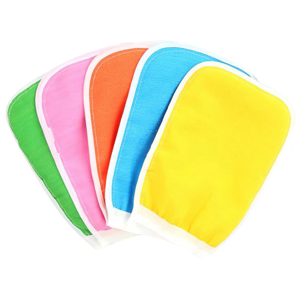 

5pcs Exfoliating Scrubbing Deep Rubbing Mitts Exfoliator Remover Cleansing Tools for Bathing Shower Spa Brush