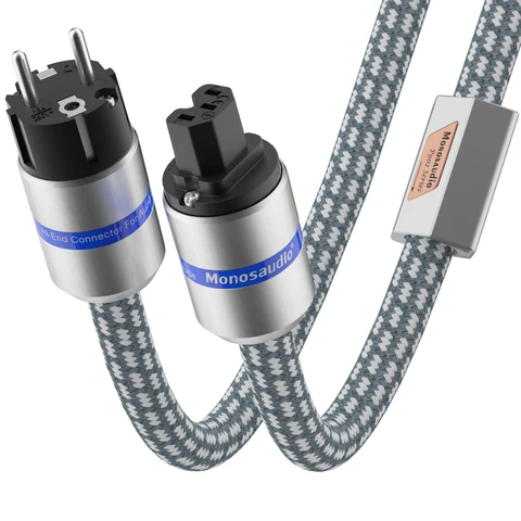 Monosaudio P902 Кабель питания Schuko EU/US 10AWG EMC Shield Провод питания M106 Кабель питания Сетевой шнур питания переменного тока