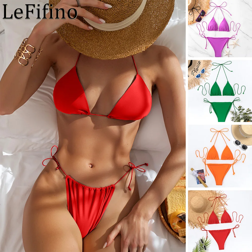 

Летний модный новый сексуальный европейский и американский стиль с разрезом однотонный простой тонкий ремешок бикини Собранный бюстгальтер нижнее белье