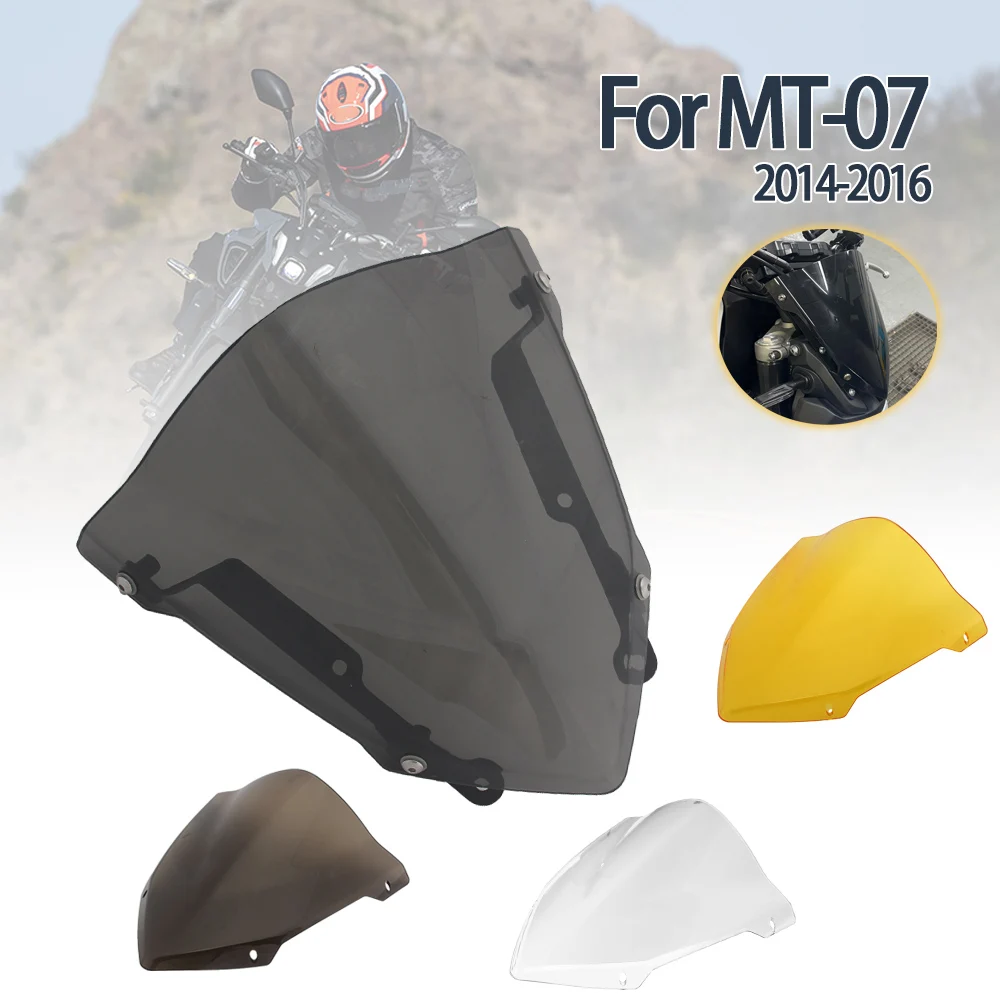 

Motorcycle Windscreens Wind Deflectors Parabrisas Sports Windshield Accessories For YAMAHA MT07 MT 07 MT-07 FZ07 FZ-07 2014-2017