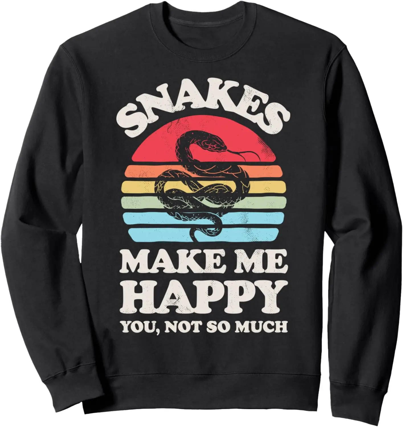 Мужская толстовка в стиле ретро Snakes Make Me Happy You Not So Much Snake Reptile