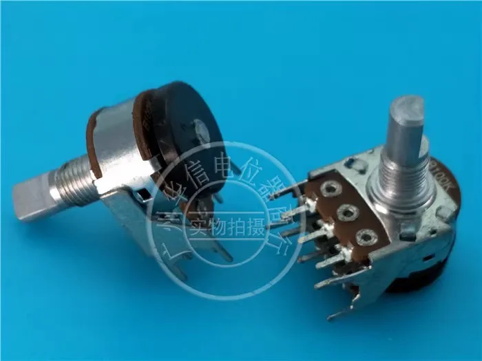

Taiwan ALPHA dual potentiometer B100k axis 15MMF [ with bracket. Take a step forward ]