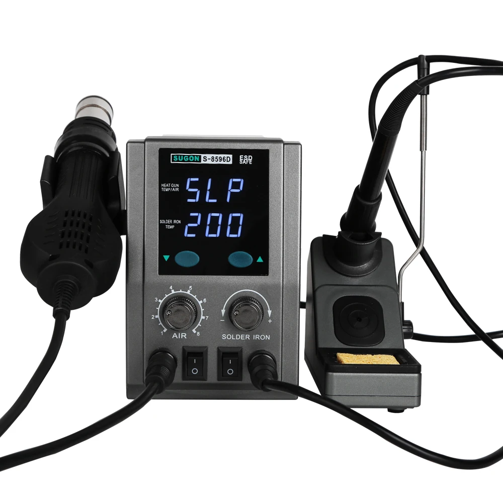 

SUGON-8596D 2-in-1 Air Gun soldering iron machine, efficient, energy-saving