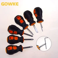 gowke screwdriver short handle cross groove drill chrome vanadium steel repair tool short handle screwdrivers