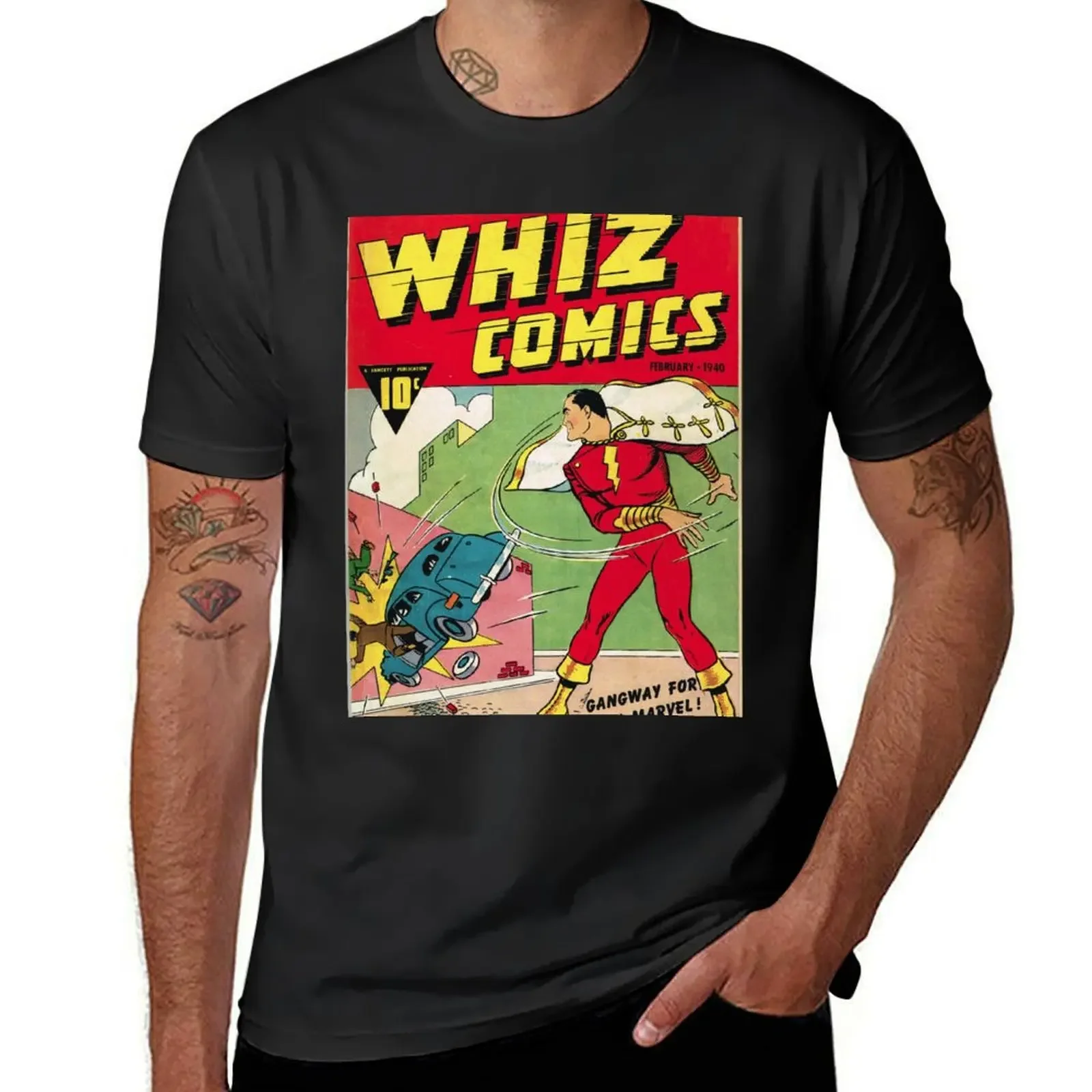 Футболка WHIZ Comics #2 Shazam для мужчин рубашка с рисунком аниме первого внешнего вида
