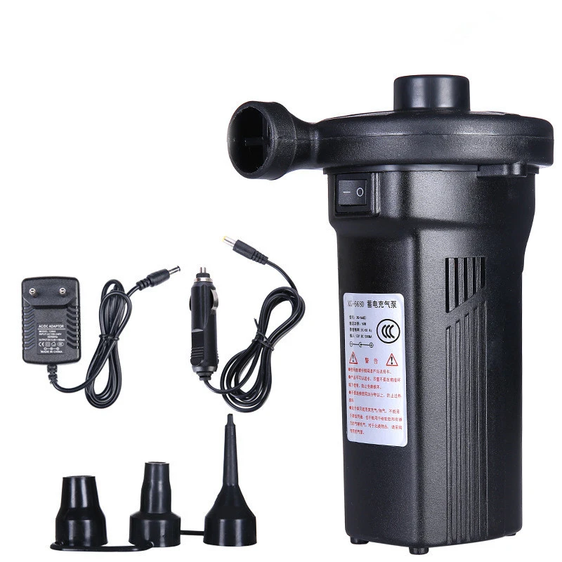 

Rechargeable Portable Electric 220V Battery for PVC Boat Mattress Inflatable Pool Raft Bed Air Pump Inflator 12V Air Compressor