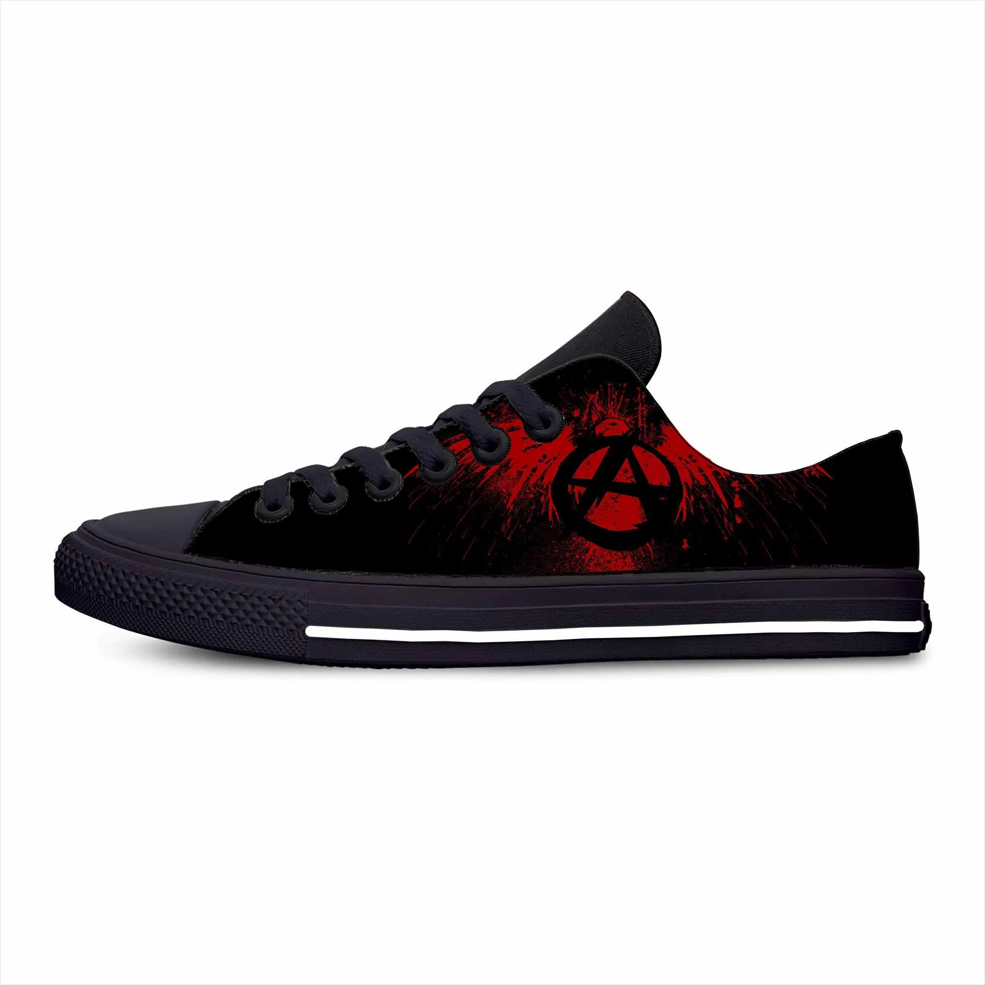 

Anarchy Anarchist Anarchism Symbol Fashion Popular Casual Cloth Shoes Low Top Comfortable Breathable 3D Print Men Women Sneakers
