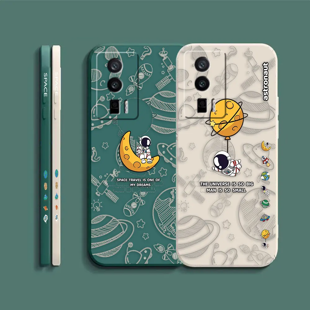 Case For Redmi K60E K60 K50 K40S K40 K30 K20 12C 10C 9A 9 8 10X 10A 10 Pro 4G 5G Gaming Case Fundas Cartoon Minimalist Astronaut