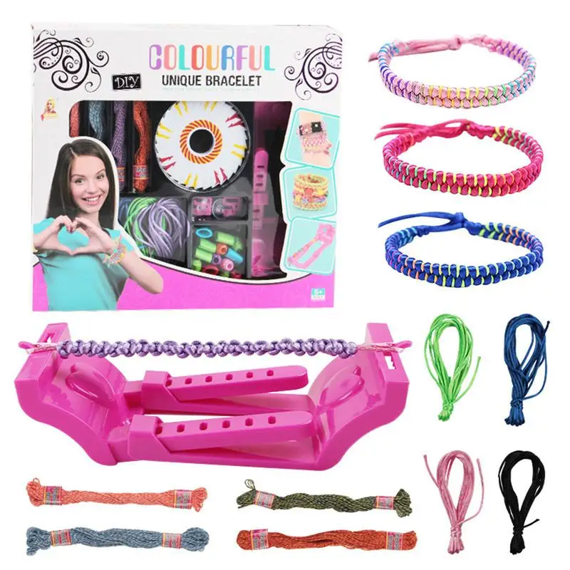 

Rainbow Colorful Braid Cord Friendship Bracelets For Girls Gift DIY Handmade Adjustable Rope Bracelets Women Girls Jewelry