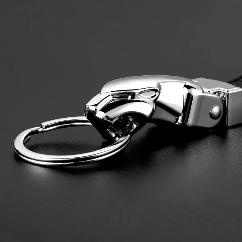 

Роскошный Кожаный Автомобильный Брелок Для Ключей С Головой Леопарда